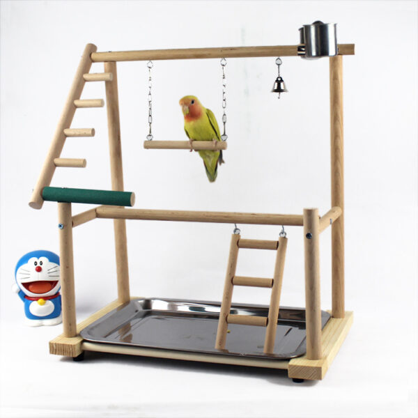 Bird Stand Stand Desktop Training Cockatiel Playground Bird Toy Swing Climbing Ladder Bird Gear Supplies - Image 4